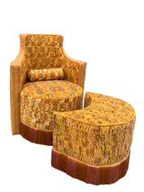 Sol y Luna chair and stool mustard
