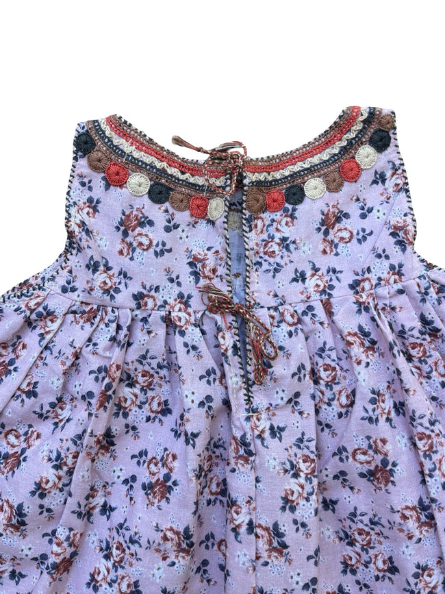 Renesita sleeveless embroidered dress pink