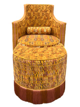 Sol y Luna chair and stool mustard