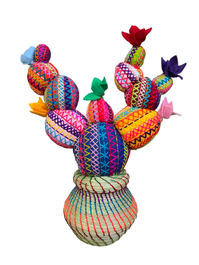 Nopal cactus basket