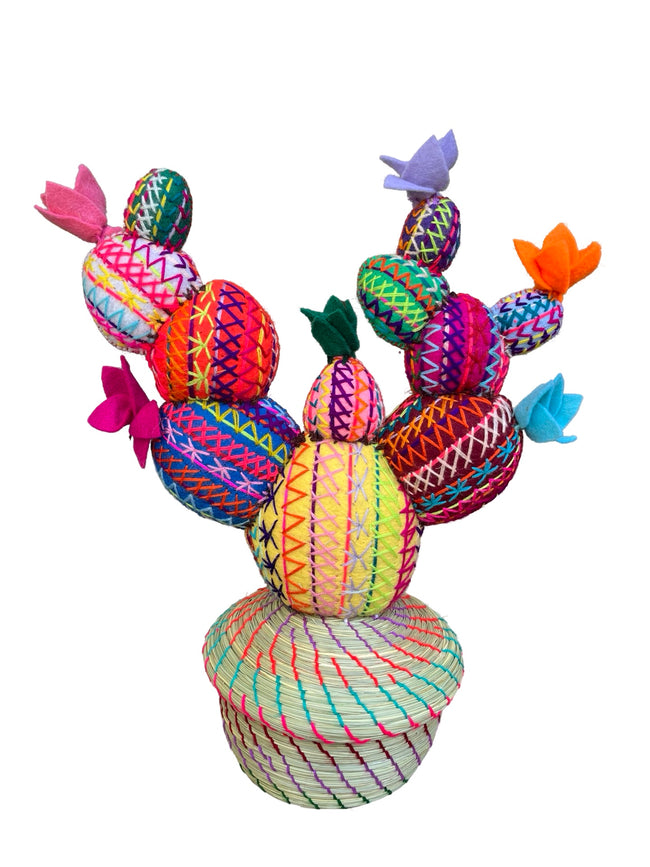 Nopal cactus basket