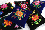 Embroidered velvet Mila pillow
