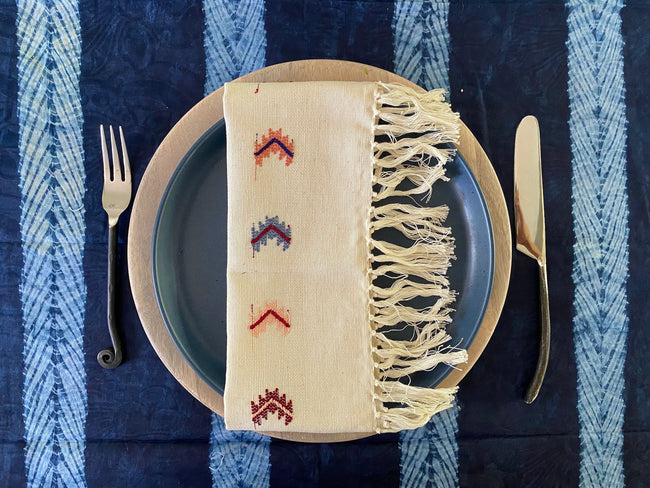 Set of 4 napkins arrows harvest