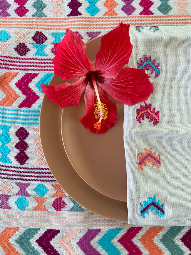 Set of 4 napkins arrows spring