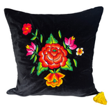 Embroidered velvet Mila pillow