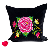 Embroidered velvet Mila pillow