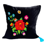 Embroidered velvet Mila pillow