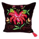 Embroidered velvet Mila pillow