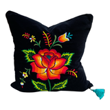 Embroidered velvet Mila pillow