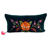 Embroidered velvet Mila pillow