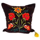 Embroidered velvet Mila pillow