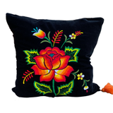 Embroidered velvet Mila pillow