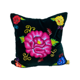 Embroidered velvet Mila pillow
