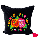 Embroidered velvet Mila pillow