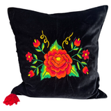 Embroidered velvet Mila pillow