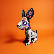 Embroidered xoloitzcuintli calaca