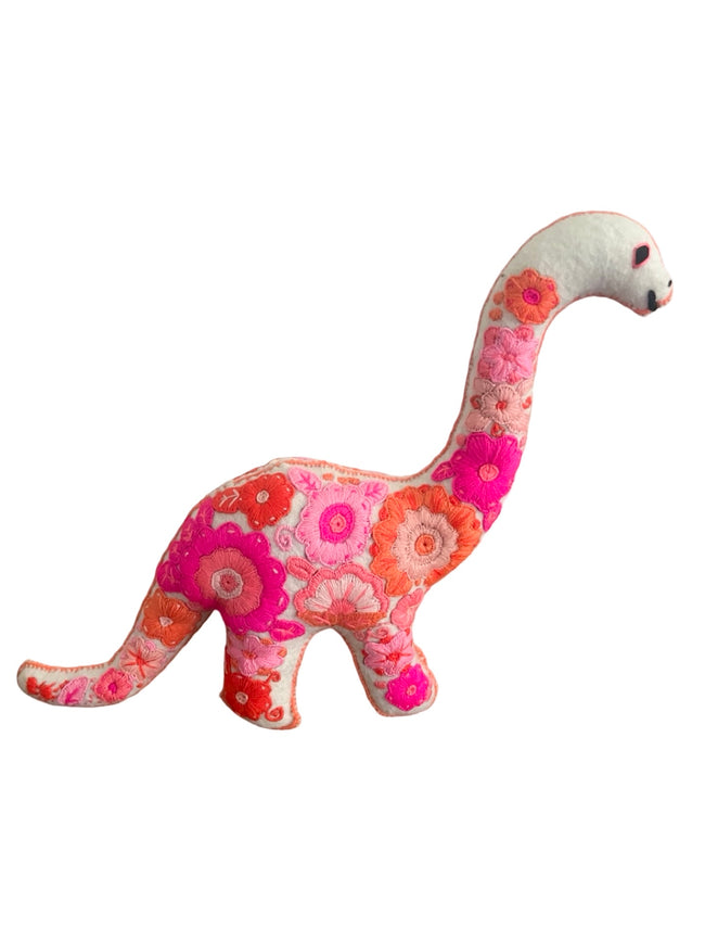 Embroidered felt brachiosaurus