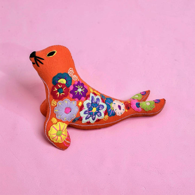 Embroidered felt seal
