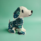 Embroidered felt dog