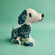 Embroidered felt dog