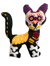 Embroidered alebrije gato calaca