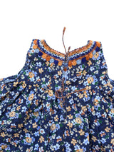 Renesita sleeveless embroidered dress navy