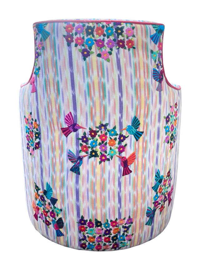 Sol y Luna chair and ottoman coral