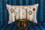 Embroidered Sofia lumbar pillow