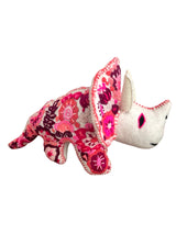 Embroidered felt triceratops dinosaurs