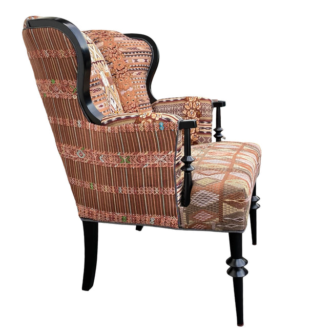 Magdalena wingback chair and ottoman - FolkProject