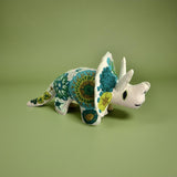 Embroidered felt triceratops dinosaurs