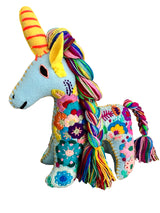 Embroidered  felt unicorns