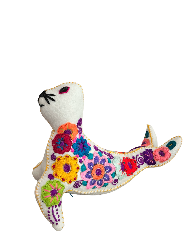 Embroidered felt seal