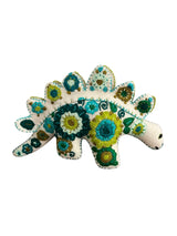 Embroidered felt stegosaurus