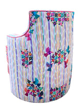 Sol y Luna chair and ottoman coral