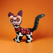 Embroidered alebrije gato calaca