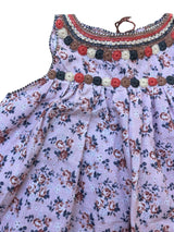 Renesita sleeveless embroidered dress pink