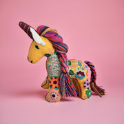 Embroidered  felt unicorns