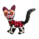 Embroidered alebrije gato calaca
