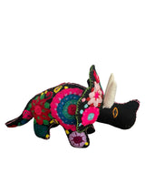 Embroidered felt triceratops dinosaurs