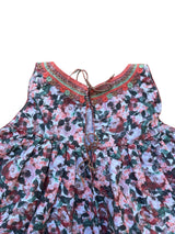 Renesita sleeveless embroidered dress terracotta / green