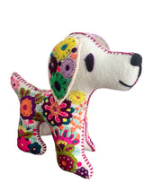 Embroidered felt dog