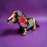 Embroidered dashund calaca