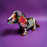 Embroidered dashund calaca