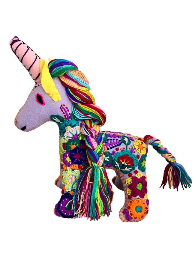 Embroidered  felt unicorns