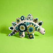 Embroidered felt stegosaurus
