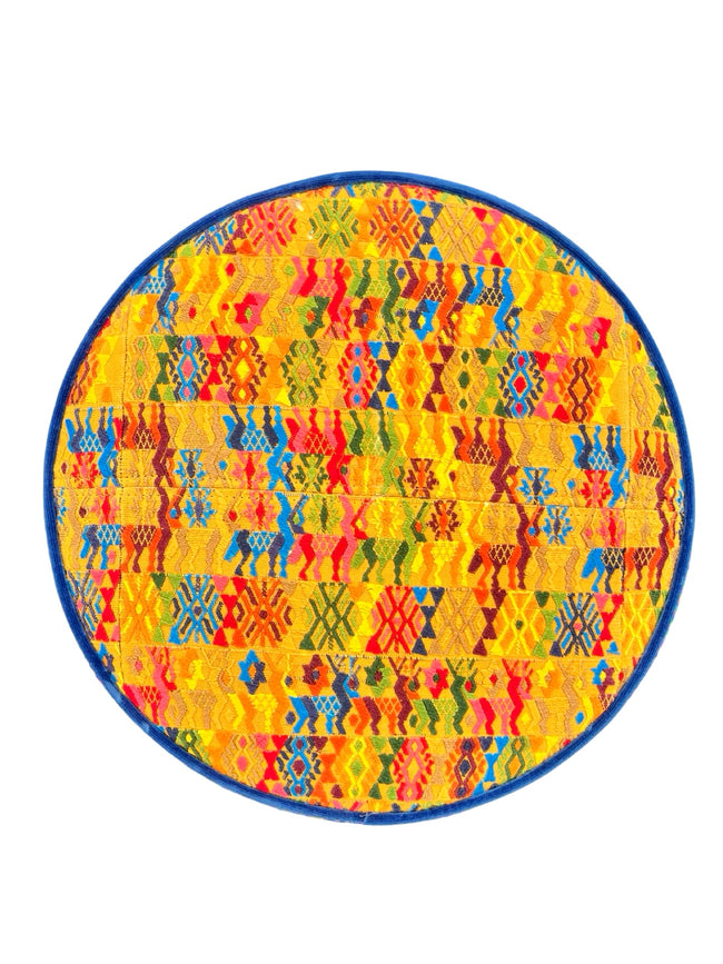 Iraci stool yellow/blue