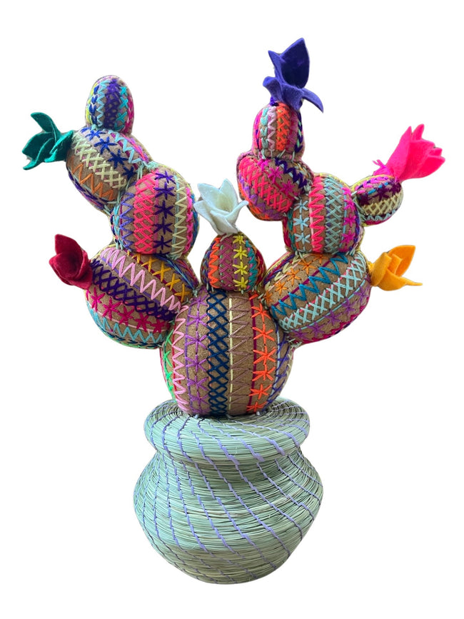 Nopal cactus basket