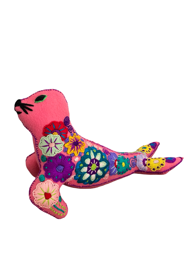 Embroidered felt seal