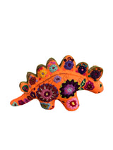 Embroidered felt stegosaurus